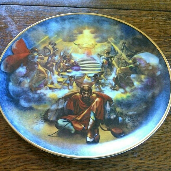 Display Plate The Creation Jacob's Ladder Yiannis Koutsis Bible Royal Cornwall - Picture 10 of 16